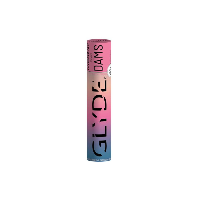 Sheer Glyder Dams Digues en latex Glyde Dams Fraise x4